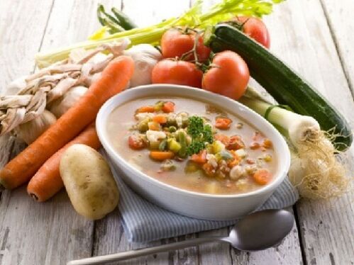 vegetables and wax broth