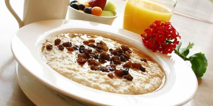 Food for loss of abdominal weight and sides